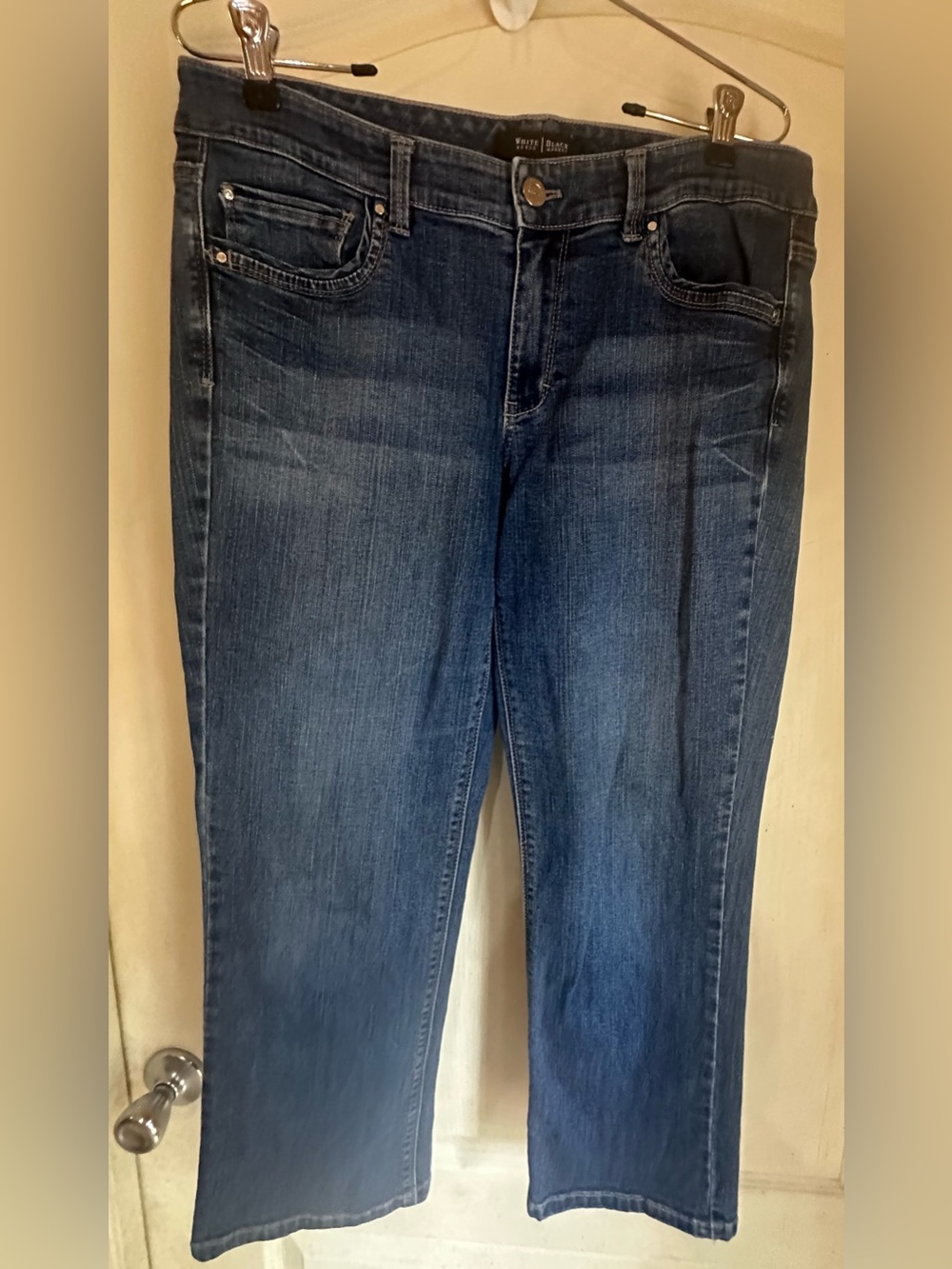 White House/Black Market, Crop Leg, studded design Jeans size 10